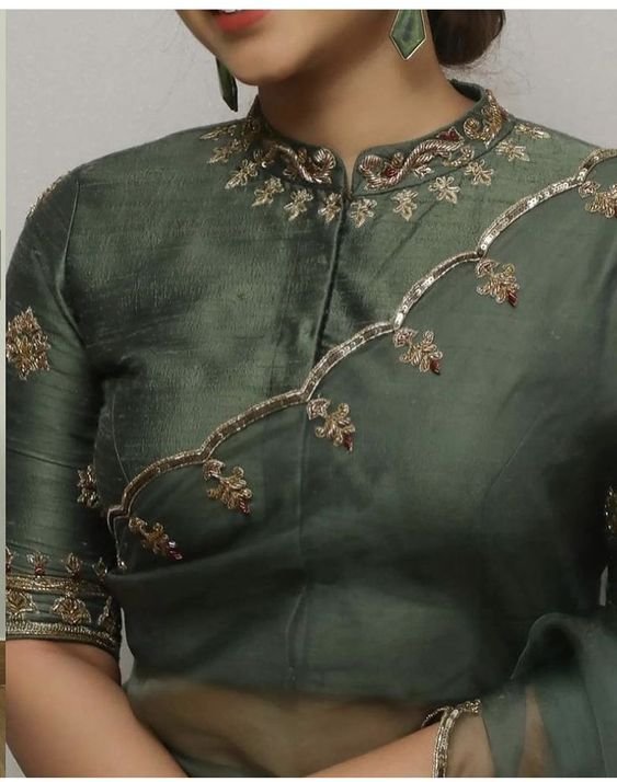 collar neck blouse designs