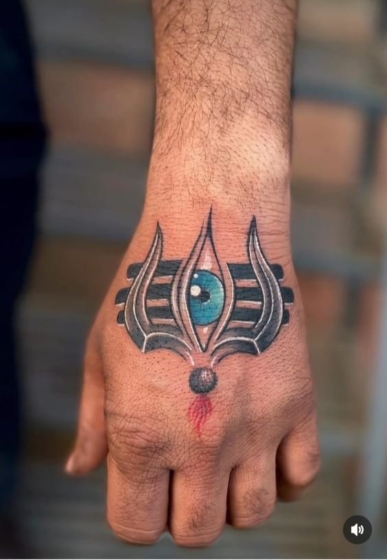 Attractive Mahadev Tattoo Designs on Hand