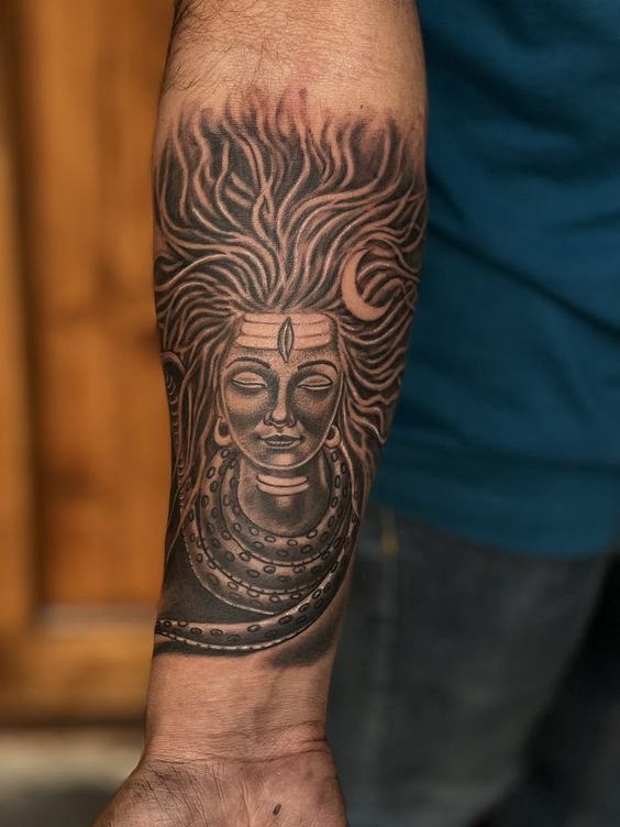 Attractive Mahadev Tattoo Designs on Hand