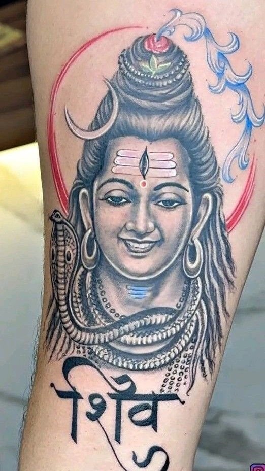 Attractive Mahadev Tattoo Designs on Hand