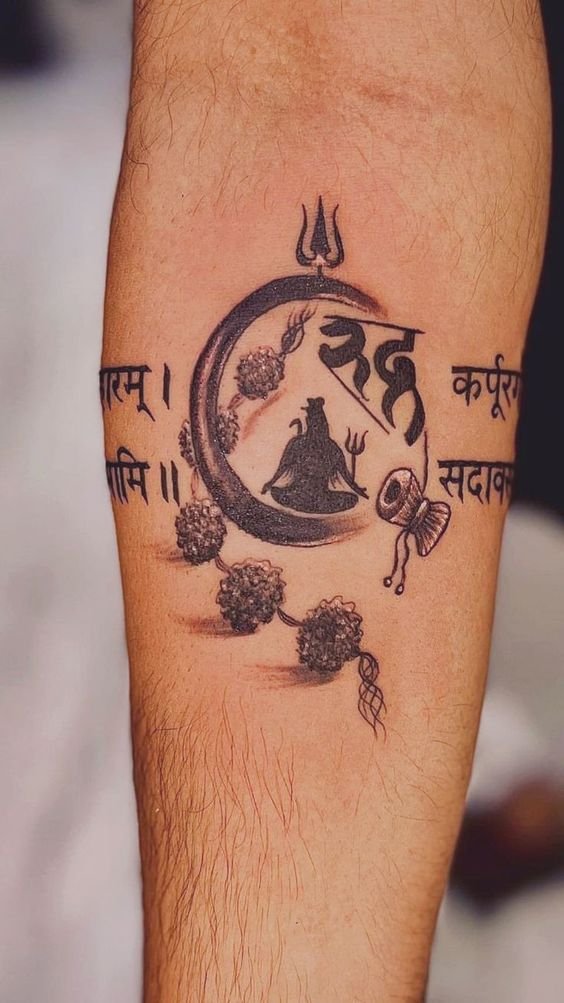 Attractive Mahadev Tattoo Designs on Hand