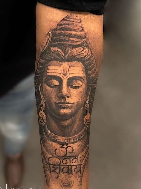 Attractive Mahadev Tattoo Designs on Hand