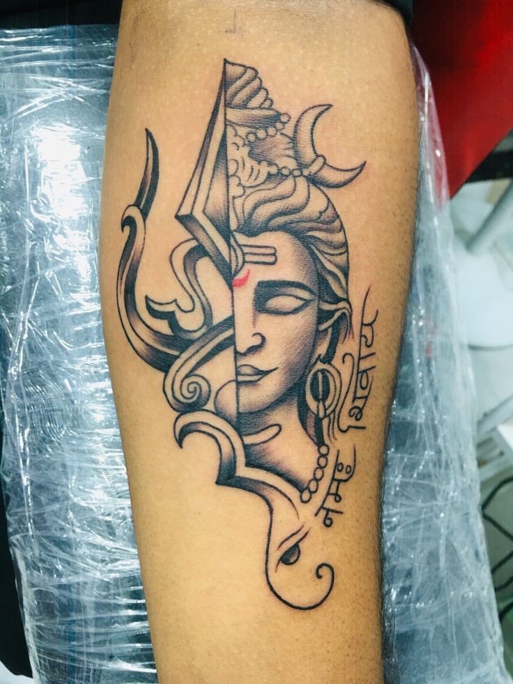 Attractive Mahadev Tattoo Designs on Hand