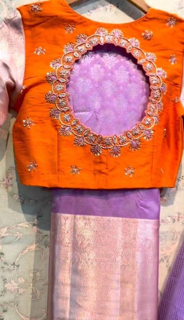 Beautiful Orange bridal bloue design Models