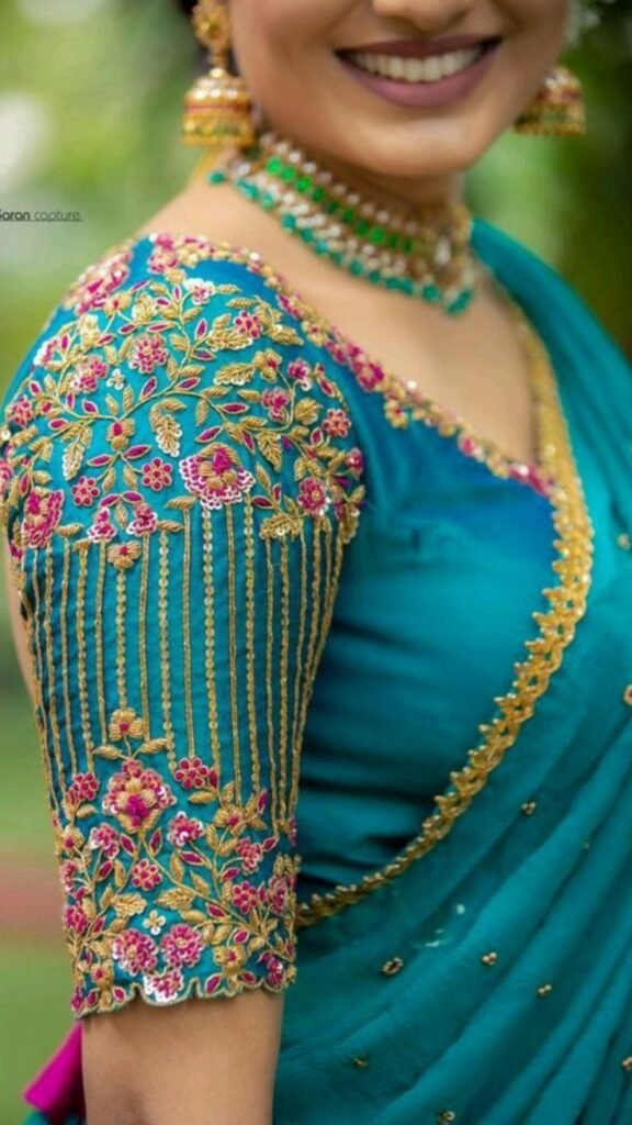 Latest bridal blouse sleeve designs