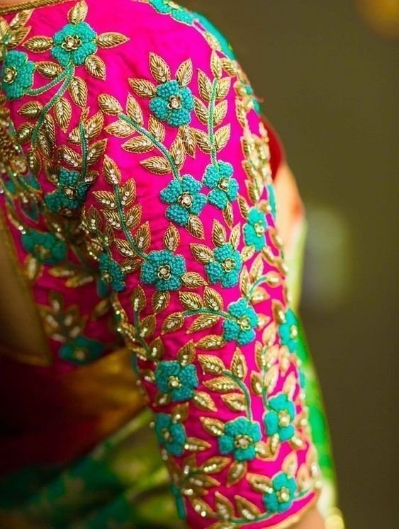 Latest bridal blouse sleeve designs