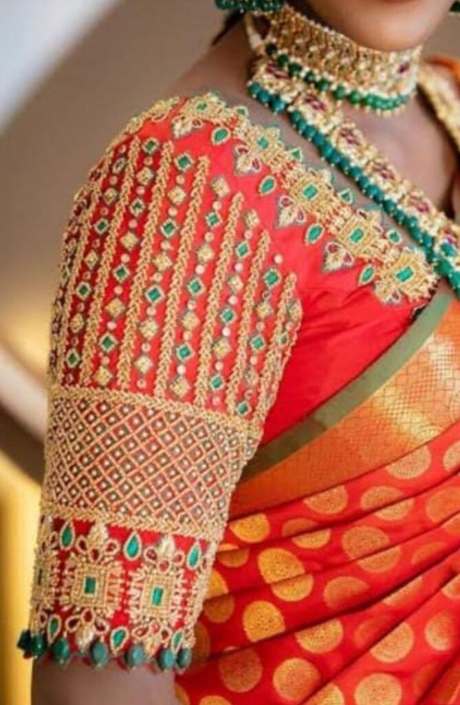 Latest bridal blouse sleeve designs