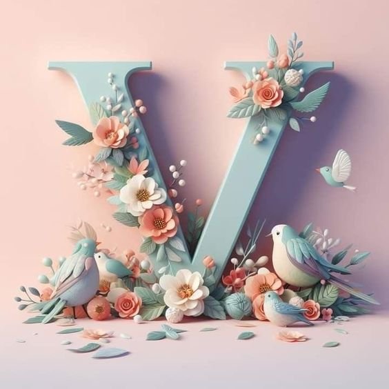 V Alphabet Profile Picture