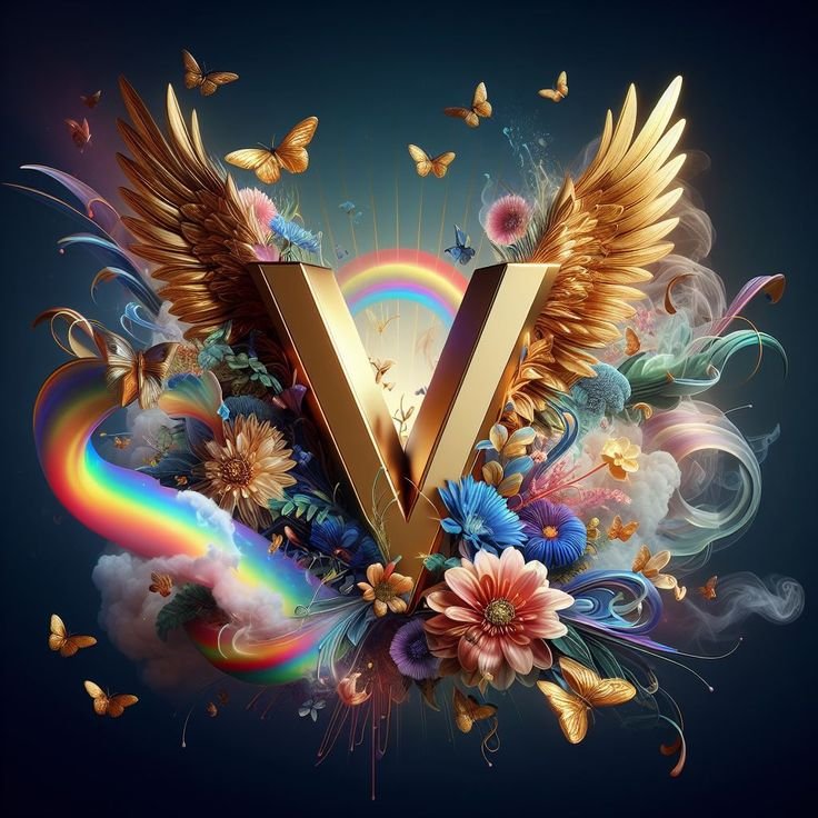 V Alphabet Profile Picture