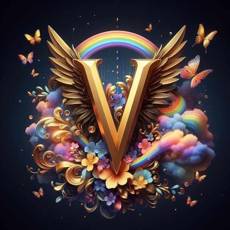 V Alphabet Profile Picture