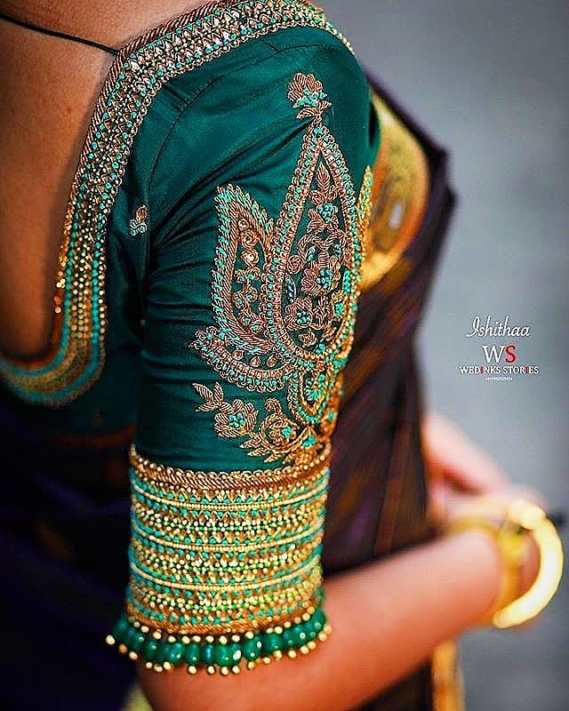 Latest bridal blouse sleeve designs