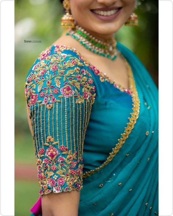 Latest bridal blouse sleeve designs