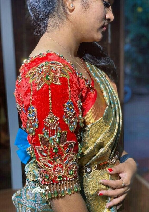 Latest bridal blouse sleeve designs