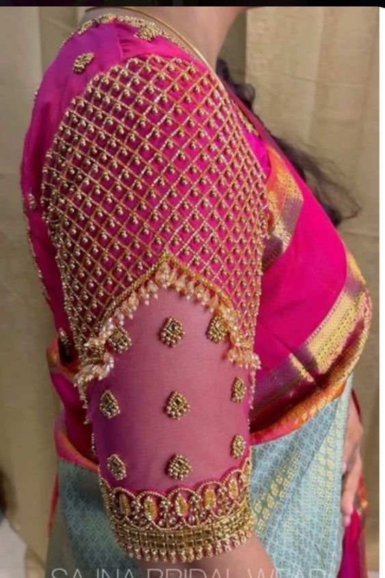 Latest bridal blouse sleeve designs