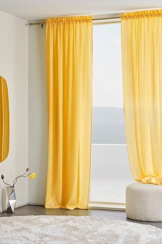 Yellow curtain design