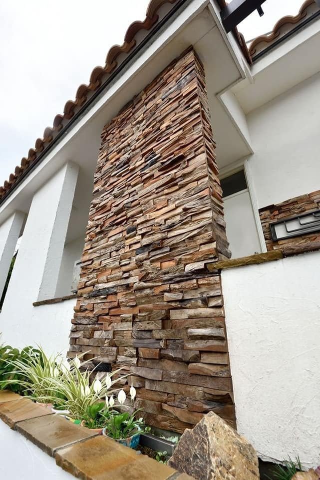 outdoor stone wall design ideas