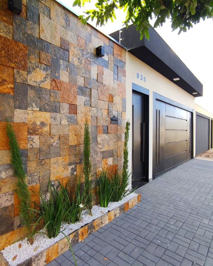 outdoor stone wall design ideas