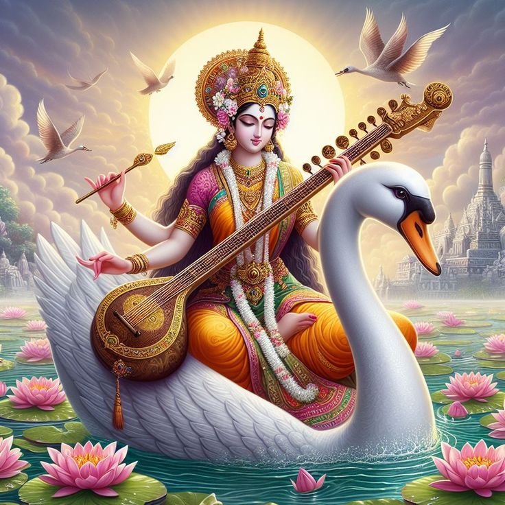 Beautiful Maa Saraswati Devi Dp images