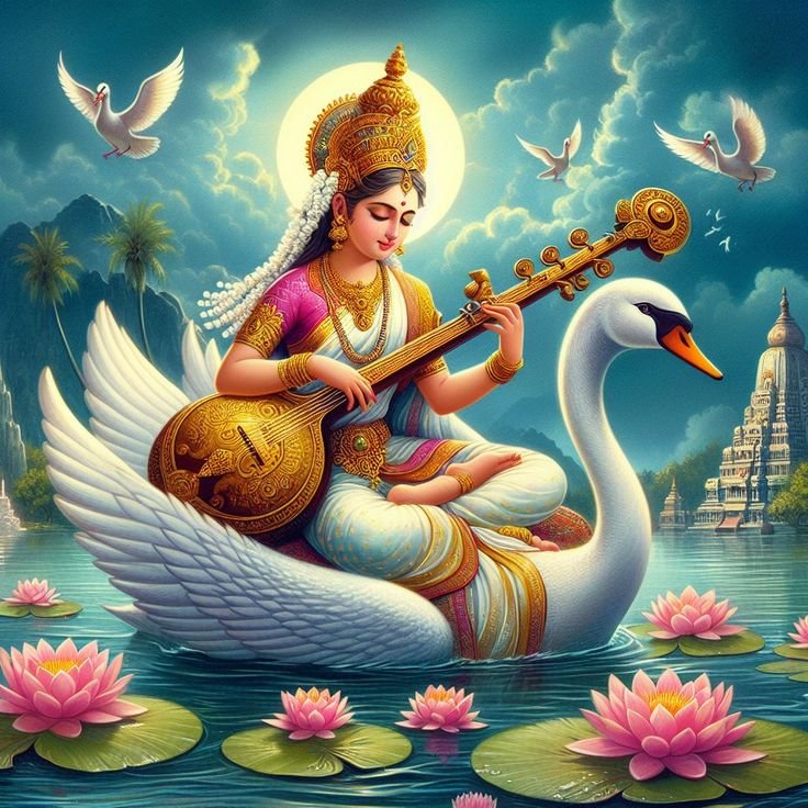 Beautiful Maa Saraswati Devi Dp images