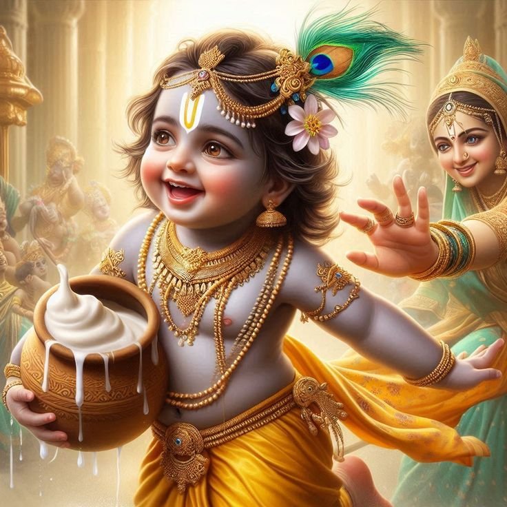 Cute God Krishna Dp images