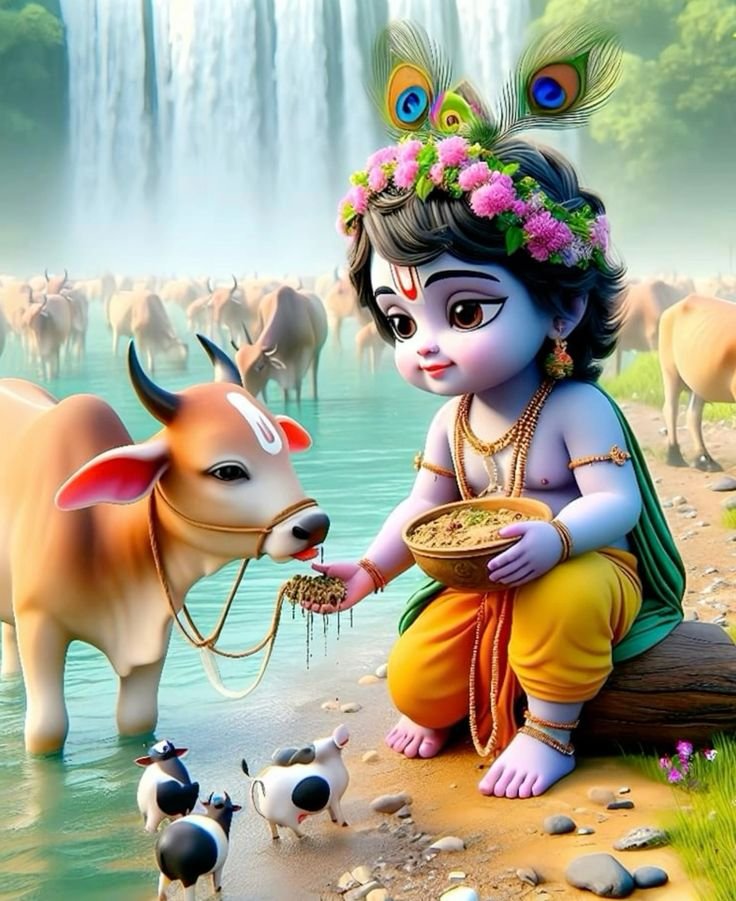 Cute God Krishna Dp images