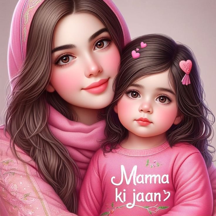 Mom-Daughter Dp images for whatsapp