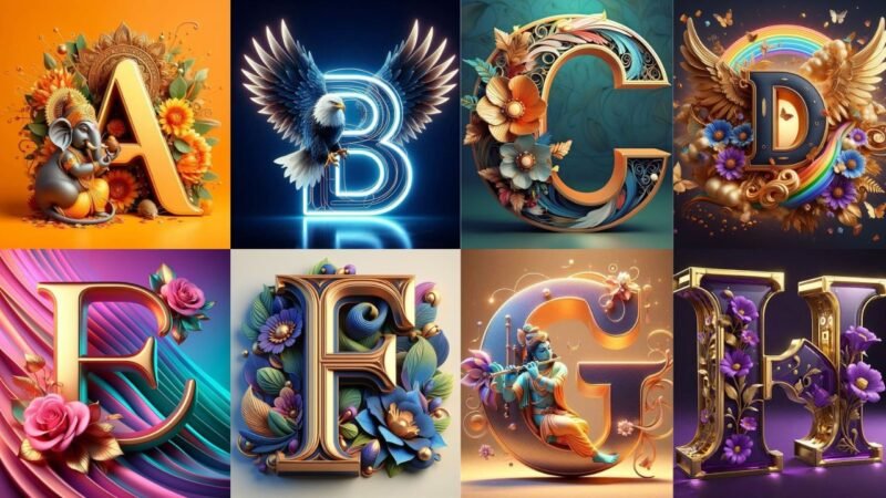 Stylish Alphabet Letter whatsapp Dp images