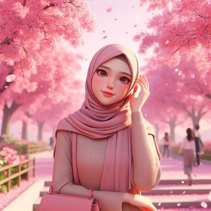 Hijab Girls Cartoon Whatsapp Dp images