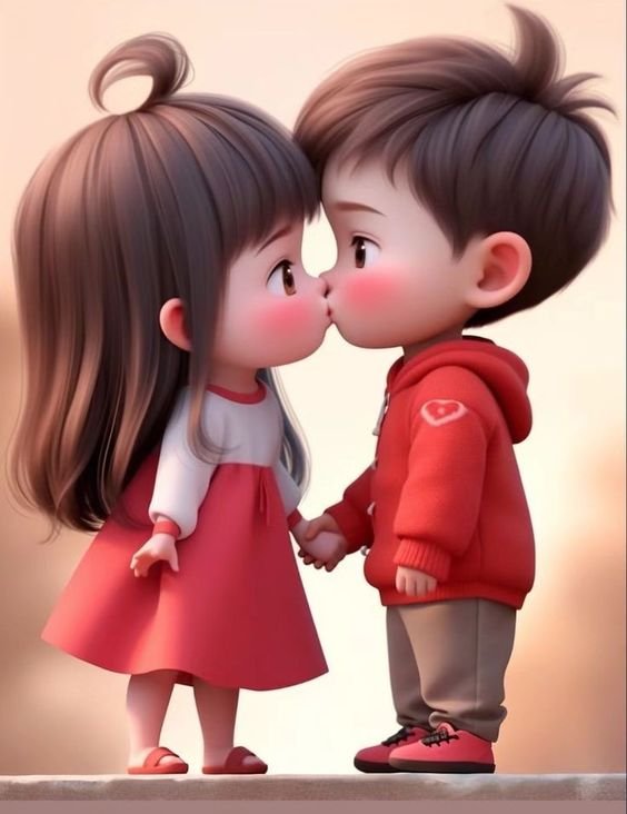 Cute Cartoon Couple Dp images