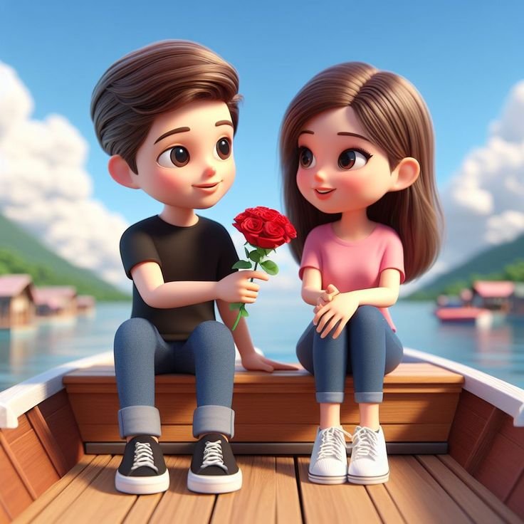 Cartoon Couple Whatsapp Dp images