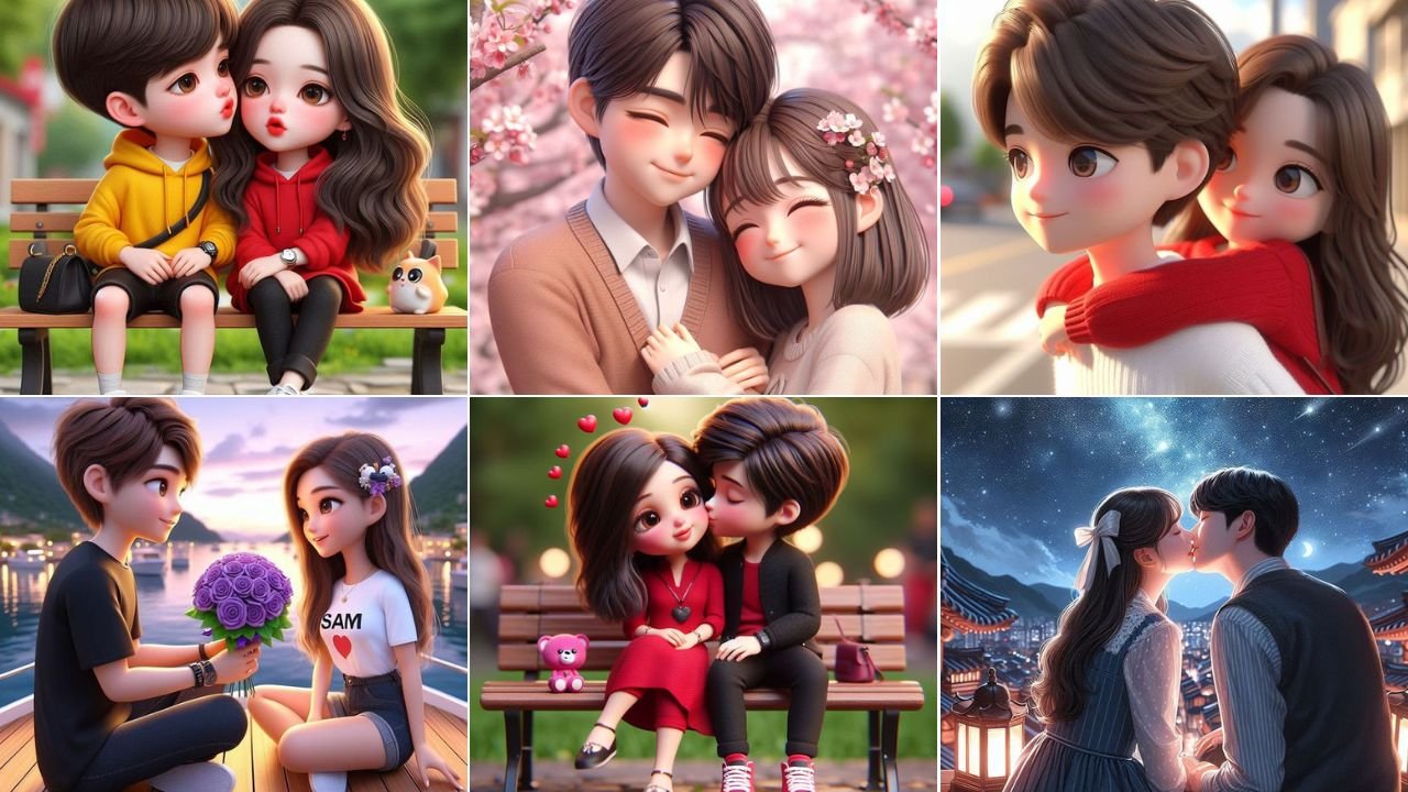 Cute Cartoon Couple Dp images for Whatsapp Facebook