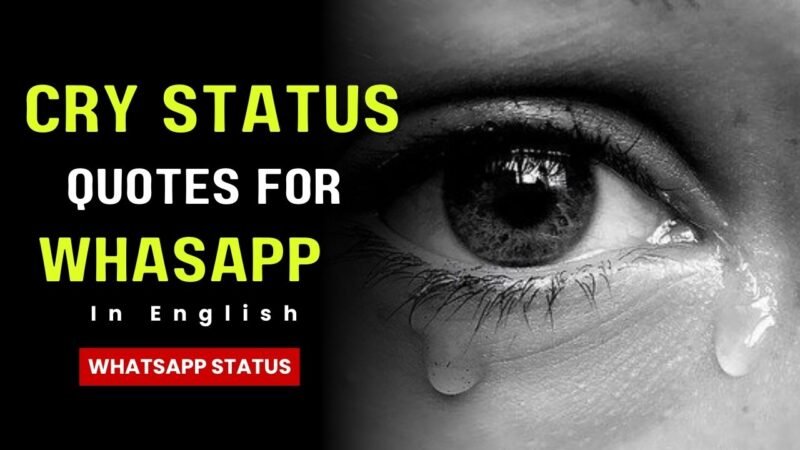 cry whatsapp status quotes in english