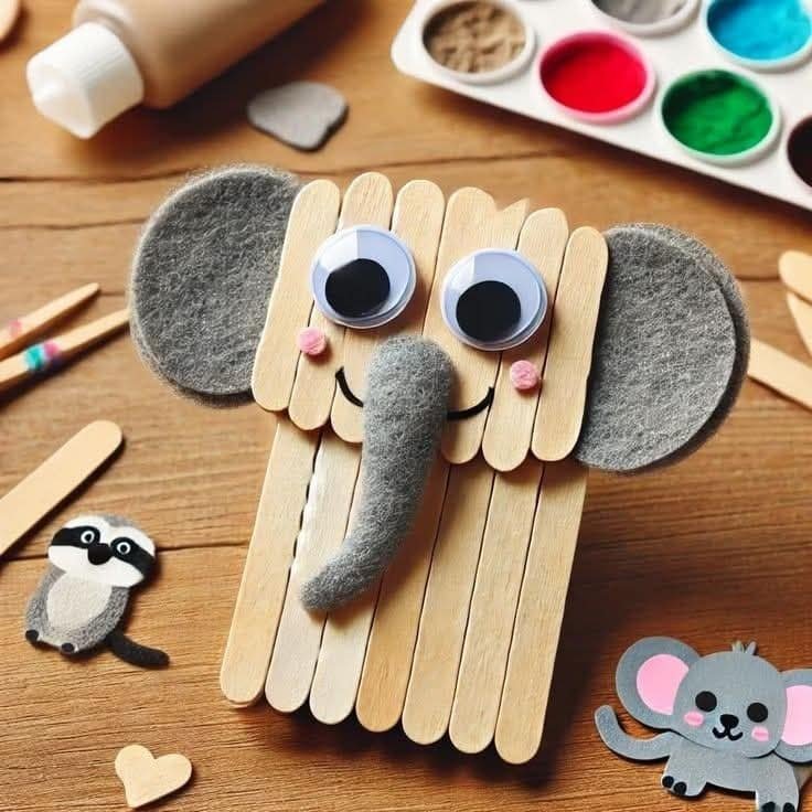 DIY Animal Popstick Craft Ideas for Kids