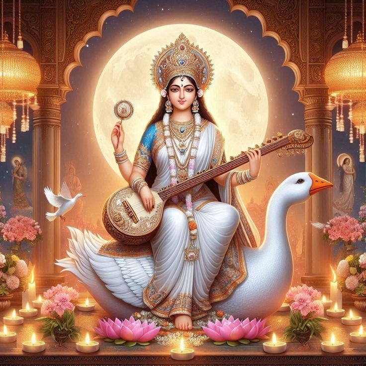 Maa Saraswati Devi Dp images