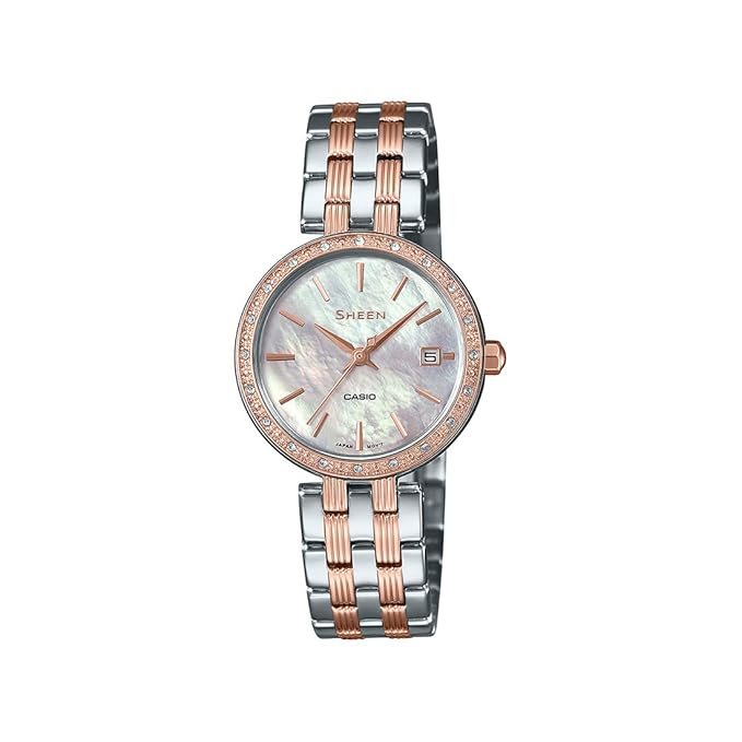 Casio Sheen Analog Rose Gold Dial Women's Watch